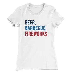 Beer, Barbecue, Fireworks Women's T-Shirt
