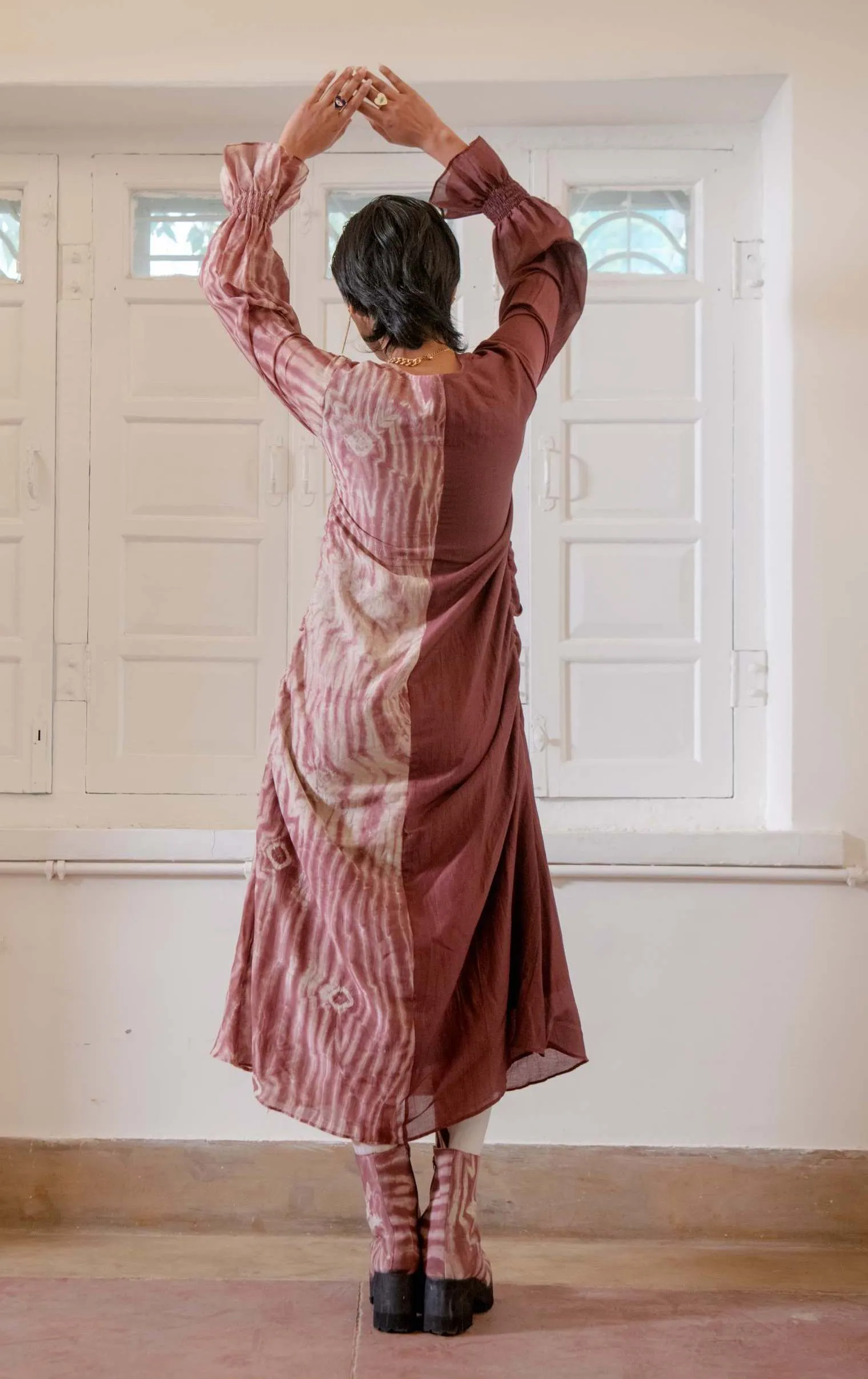 Beige Brick Wild Dress