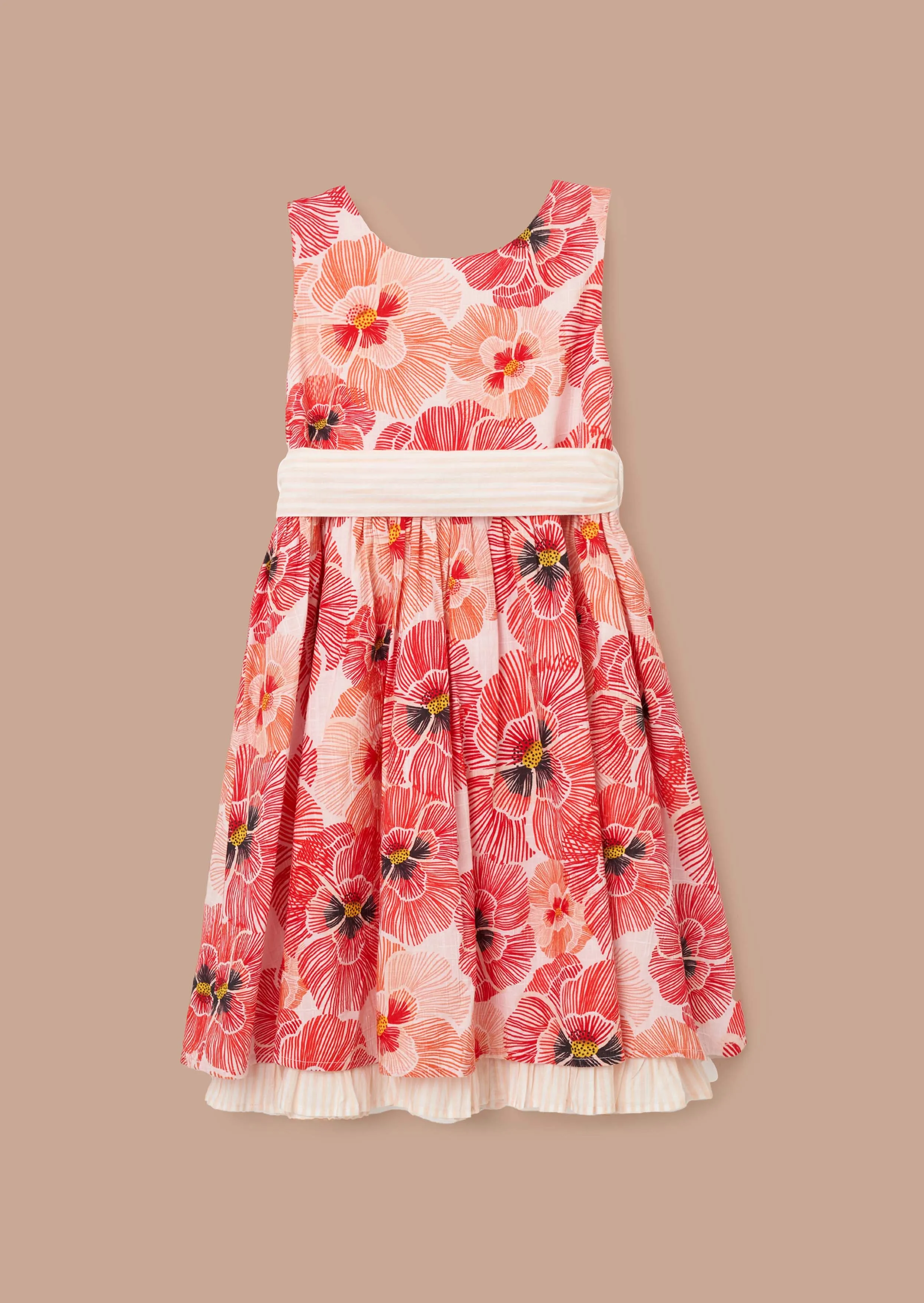 Bella Red Printed Dress