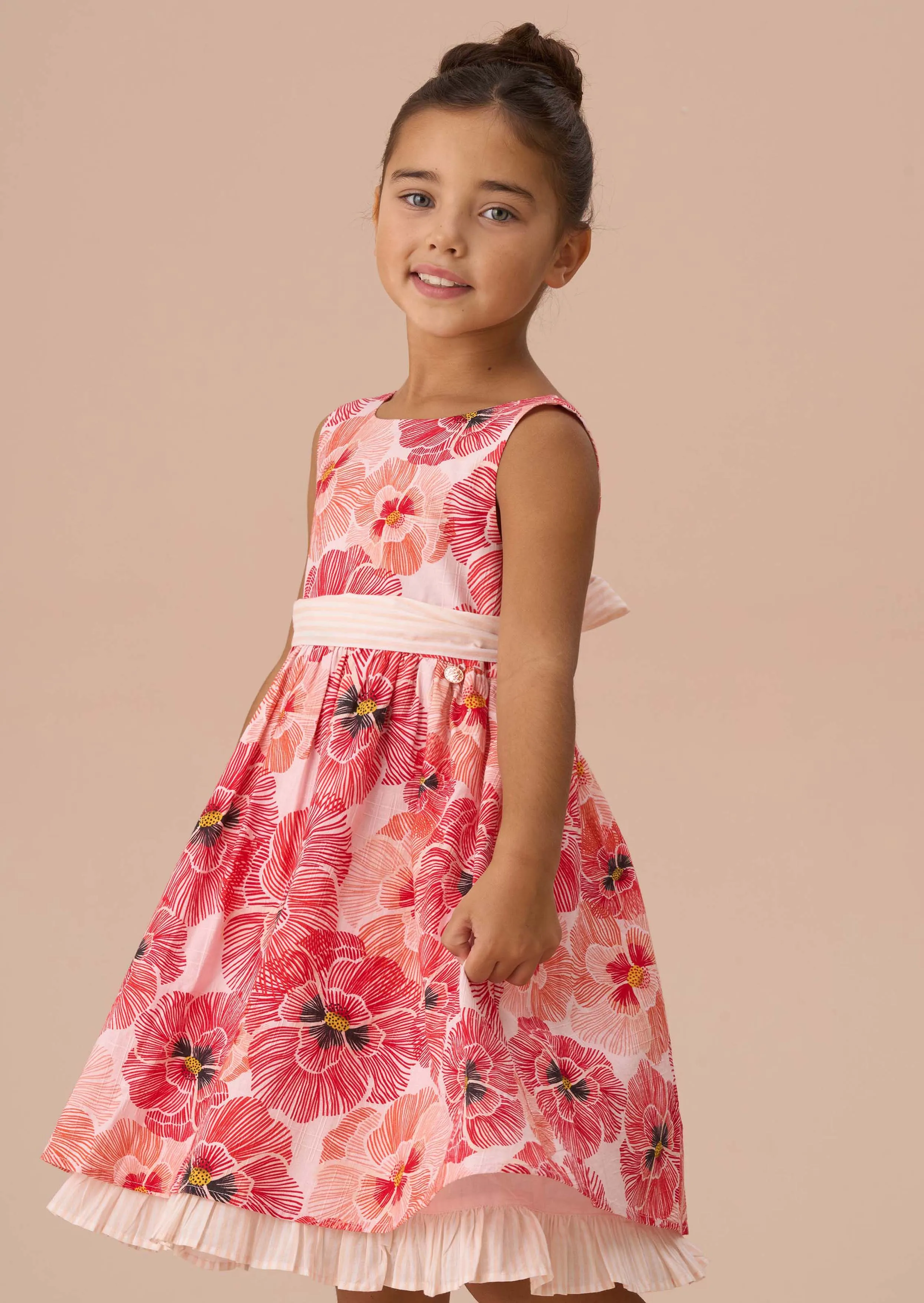 Bella Red Printed Dress