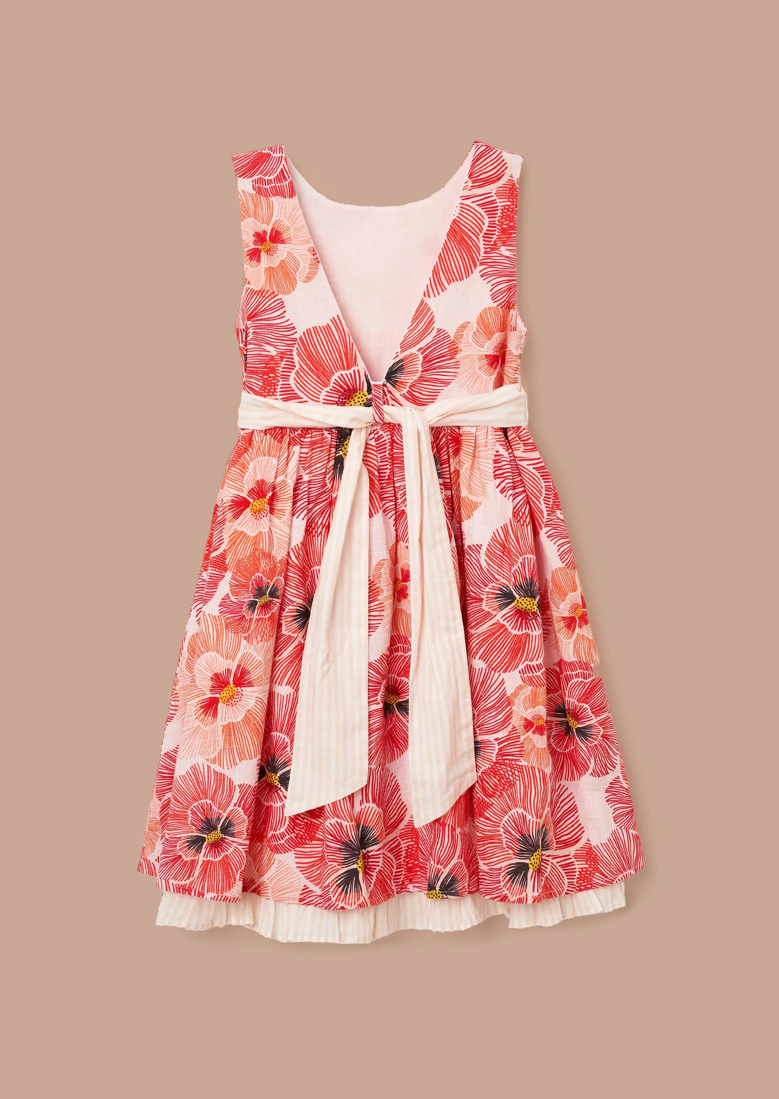 Bella Red Printed Dress