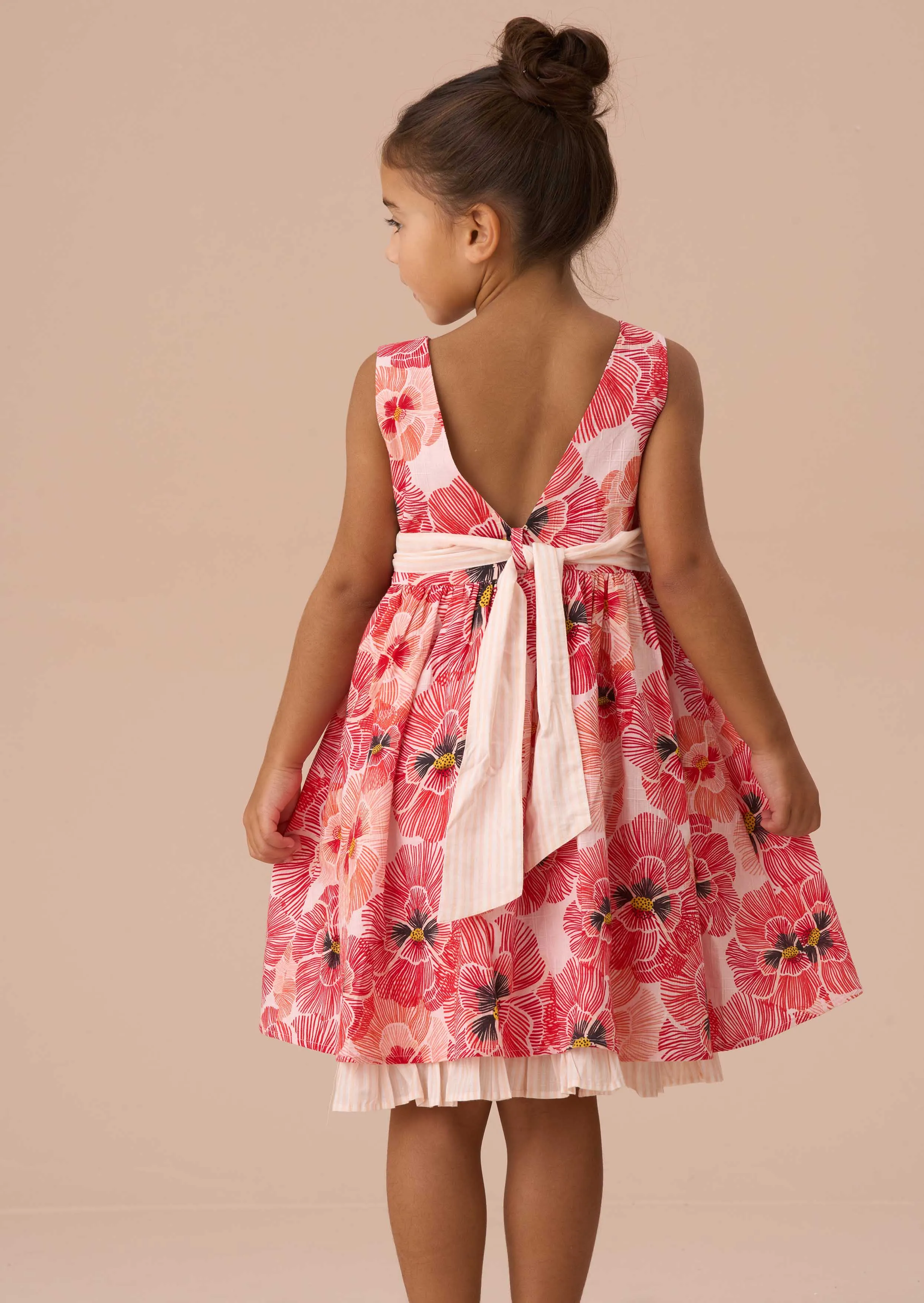 Bella Red Printed Dress