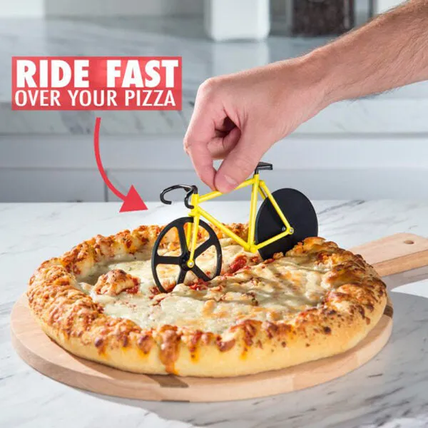 Bicycle Pizza Cutter Wheel-Yellow