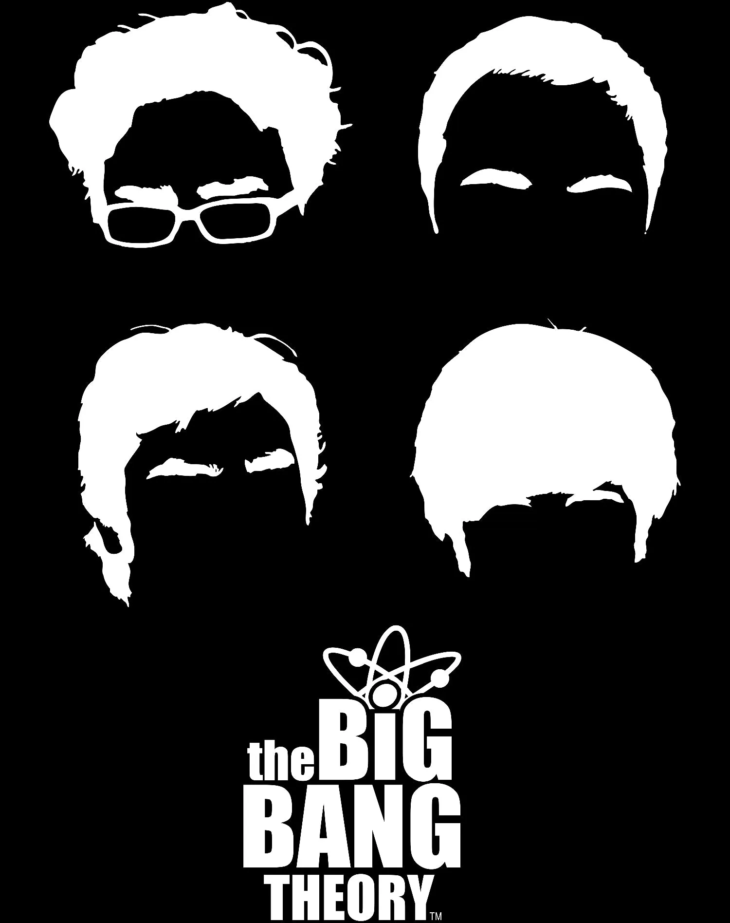 Big Bang Theory  Logo Group Hair Official Men's T-shirt
