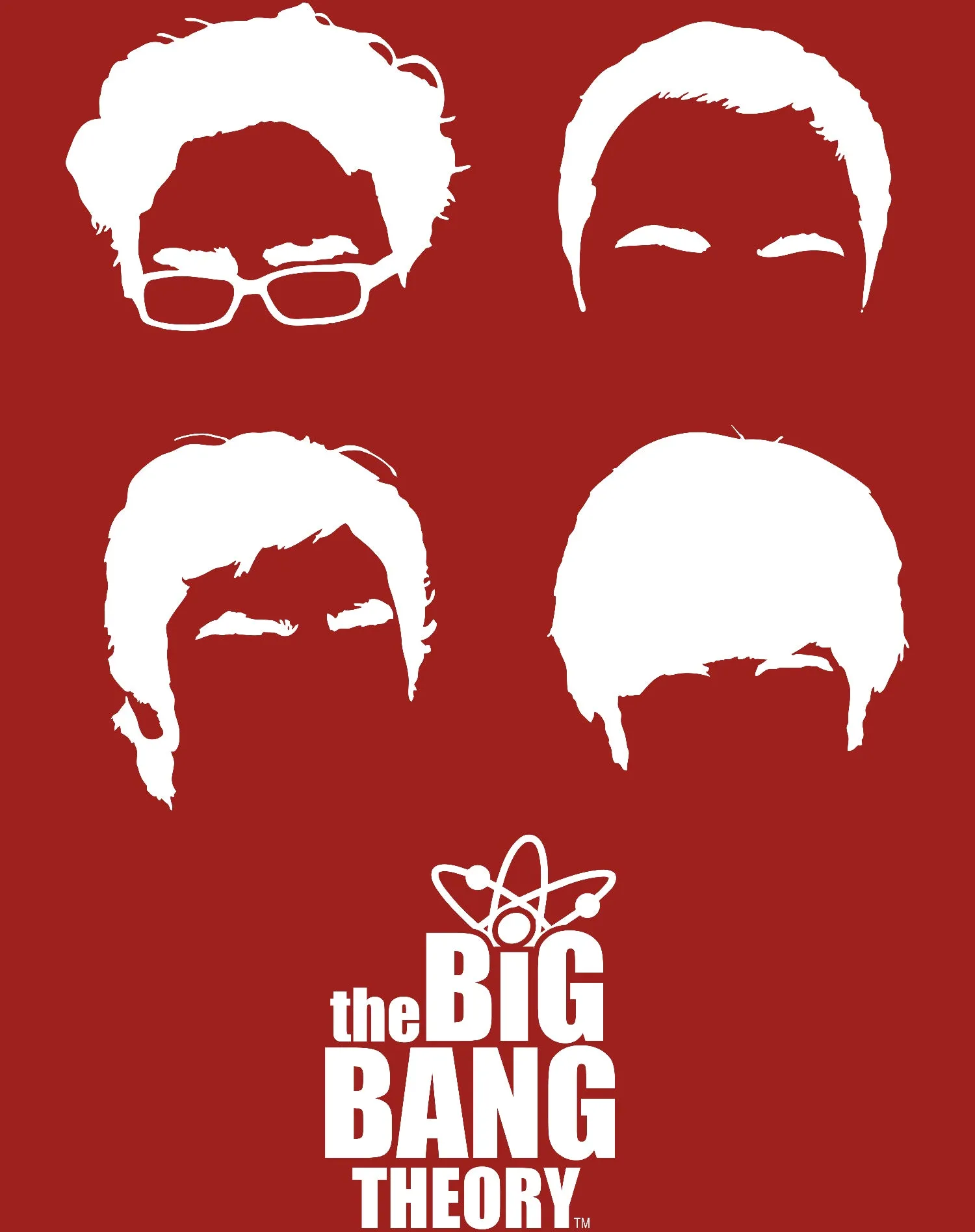 Big Bang Theory  Logo Group Hair Official Men's T-shirt