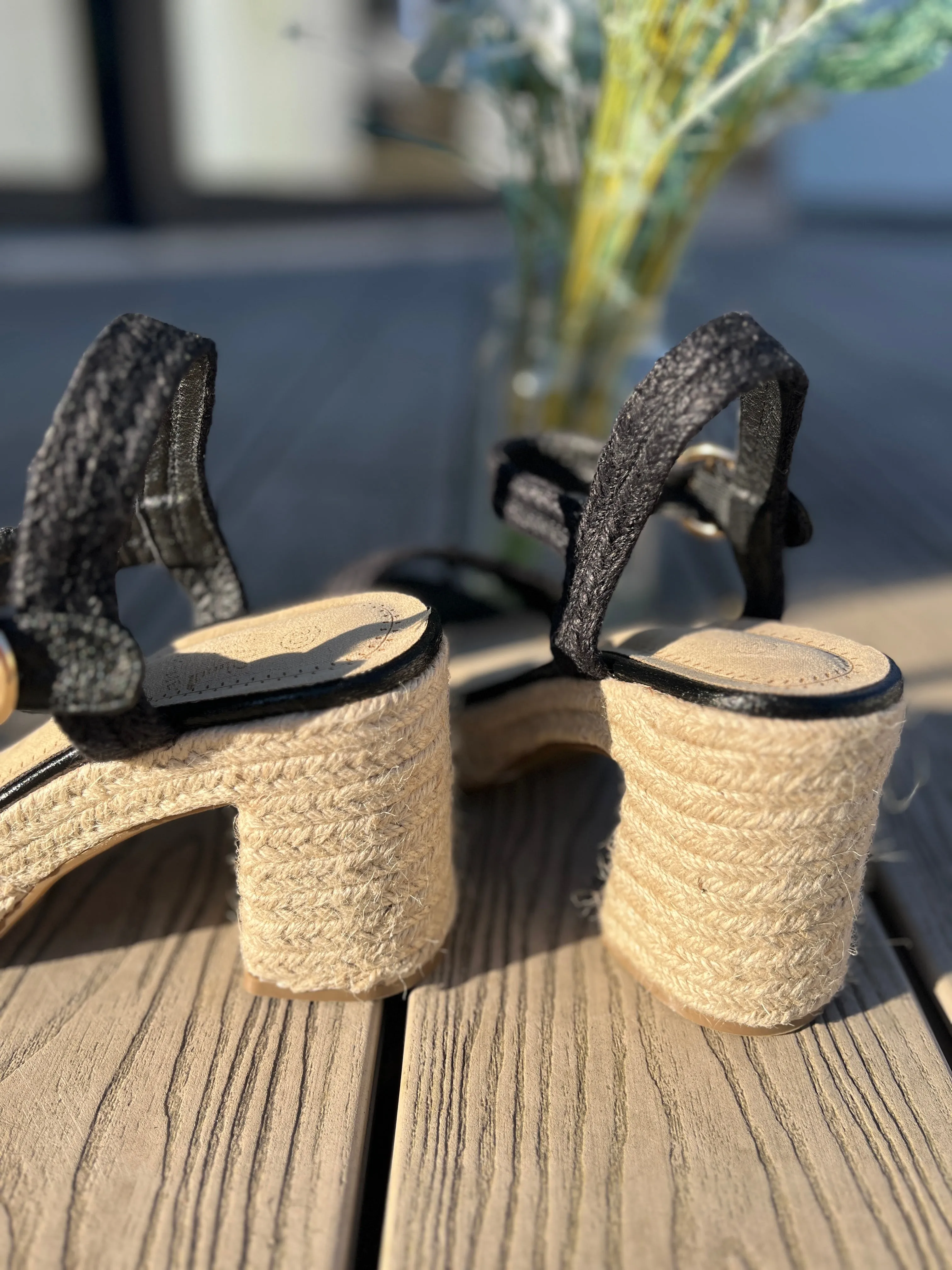 Black Braided Platforms