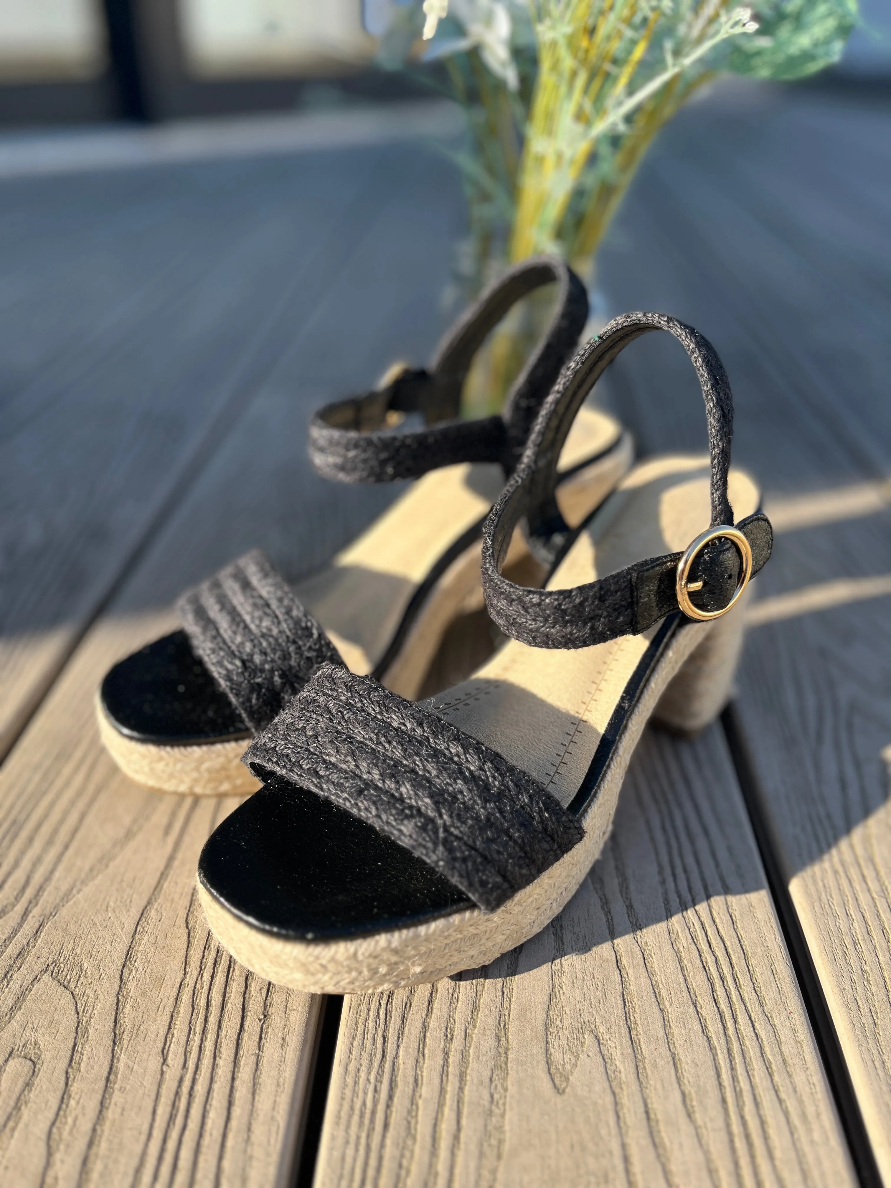 Black Braided Platforms