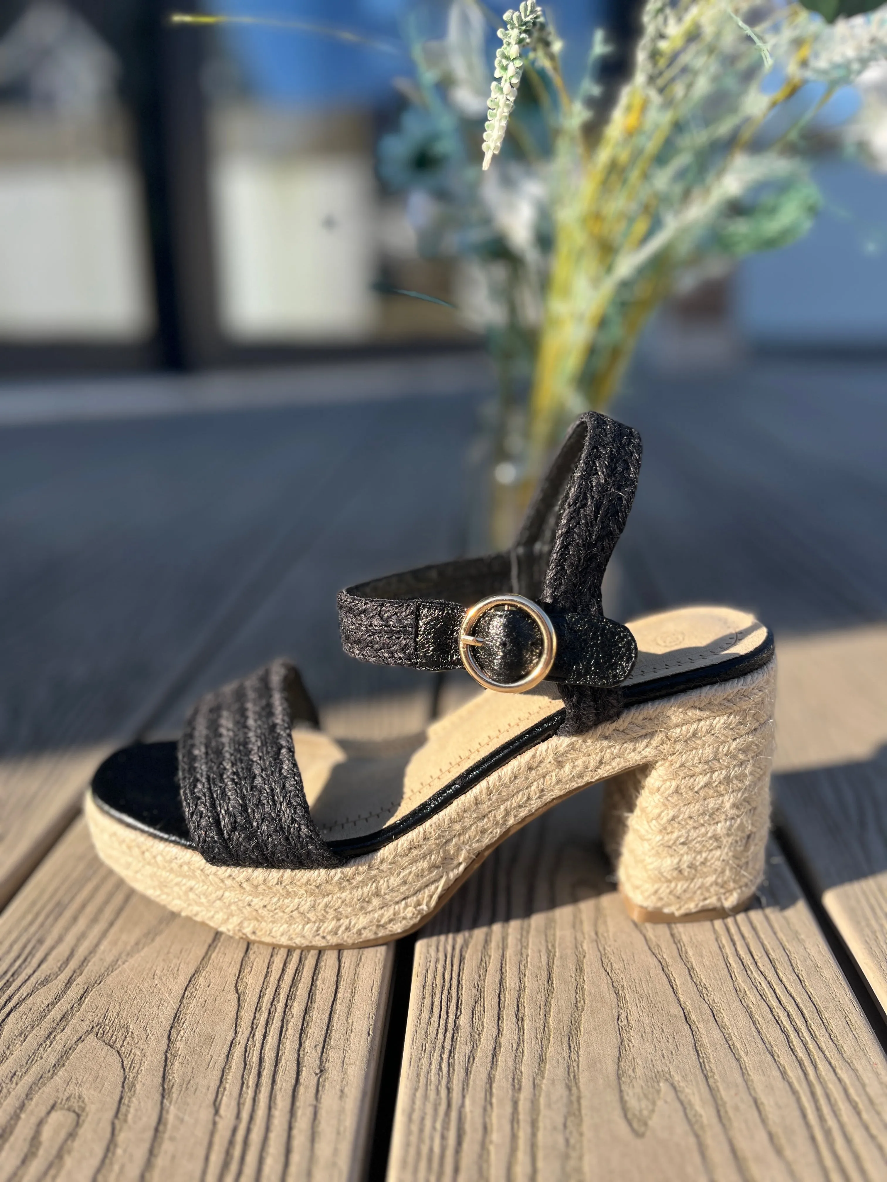 Black Braided Platforms