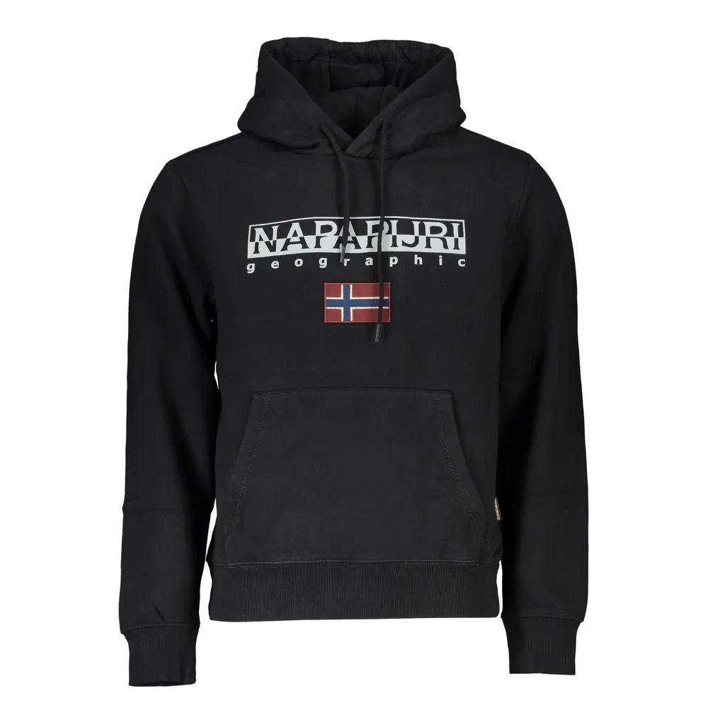 Black Cotton Men Sweater