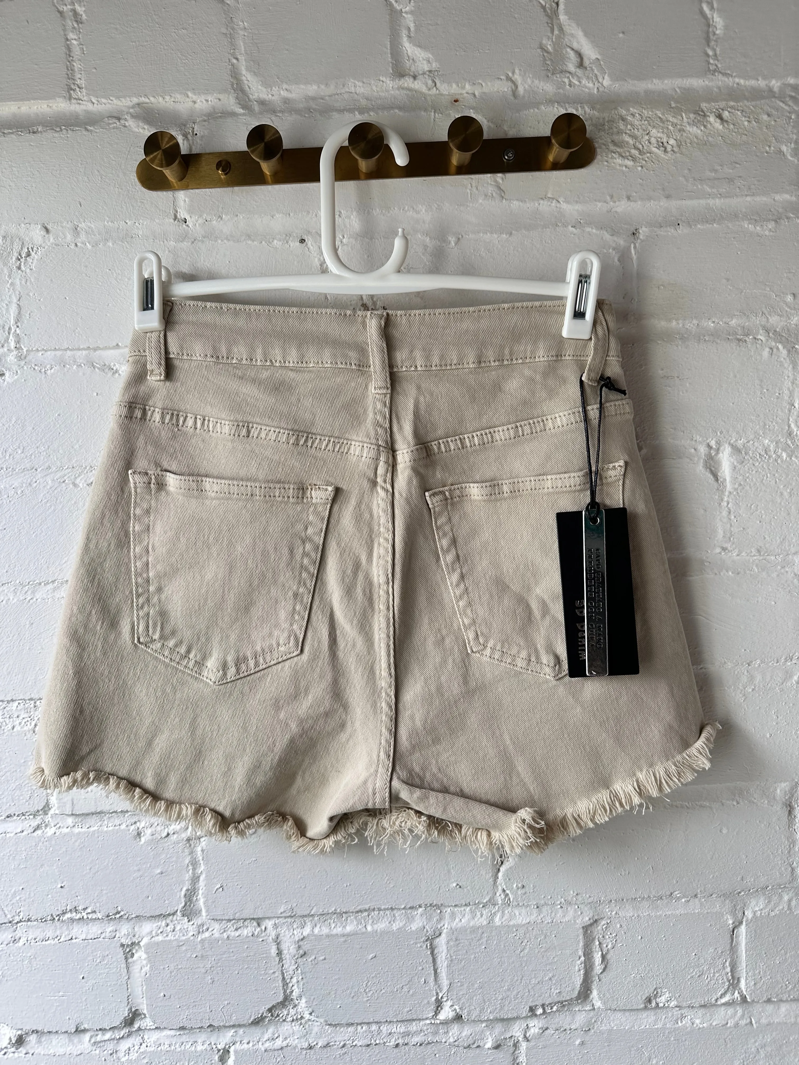 Black Cut Off Denim Shorts