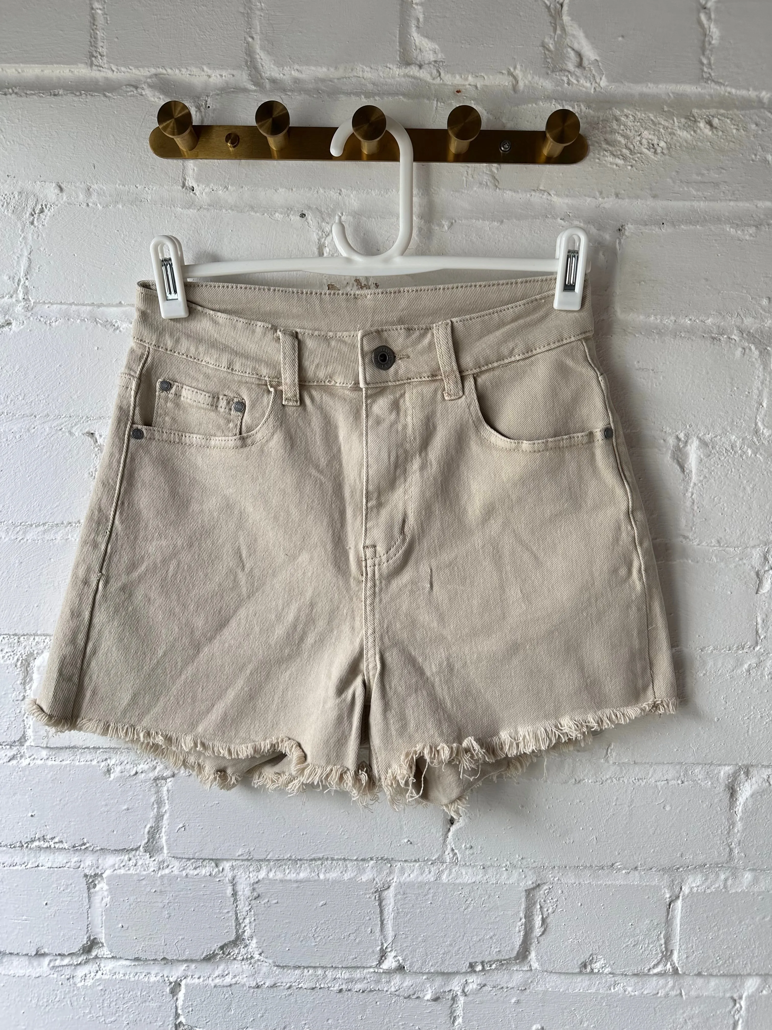 Black Cut Off Denim Shorts