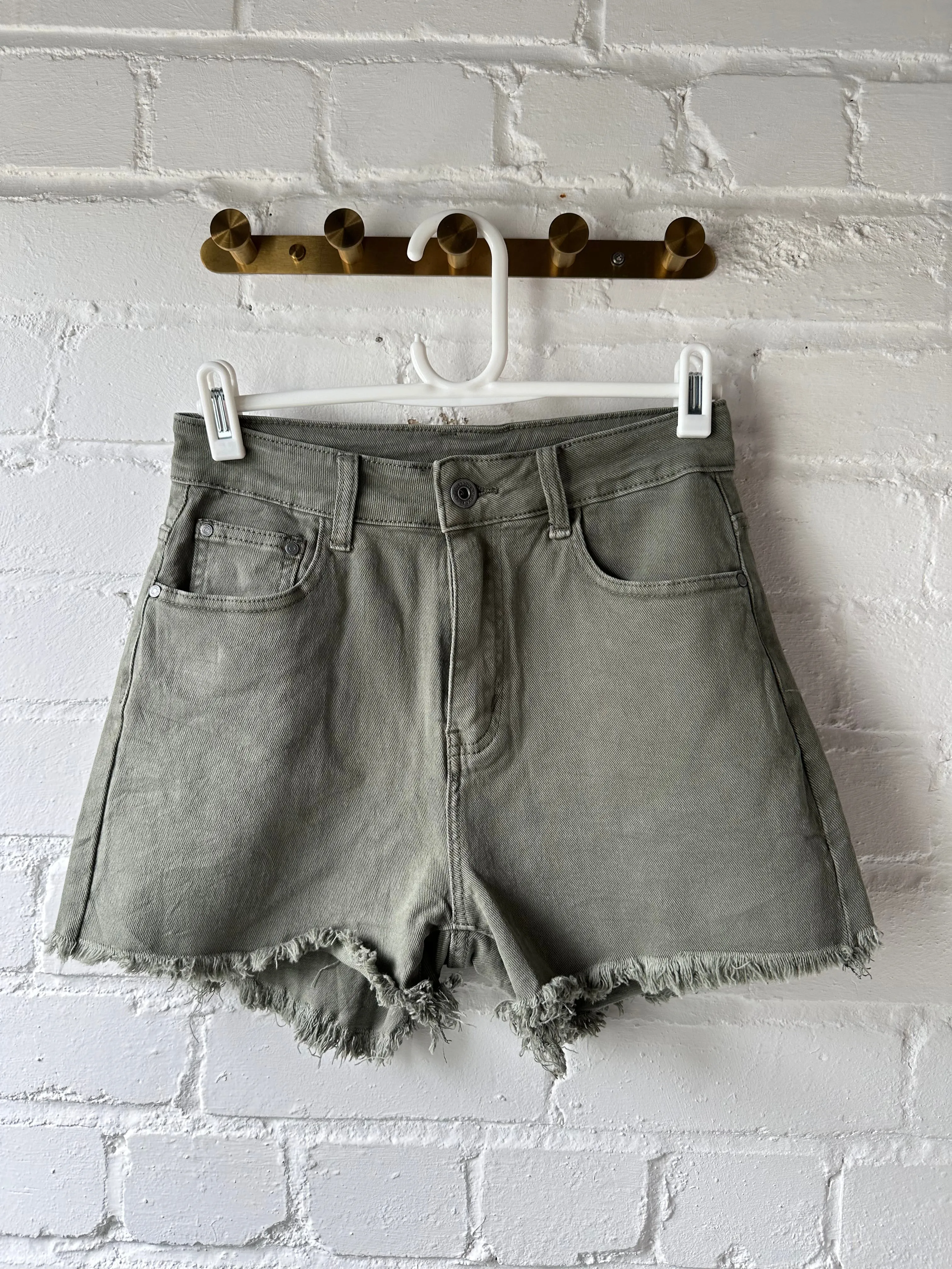 Black Cut Off Denim Shorts