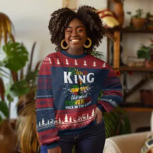 Black Pride Ugly Christmas Sweater Black King The Most Powerful Piece In The Game TS09