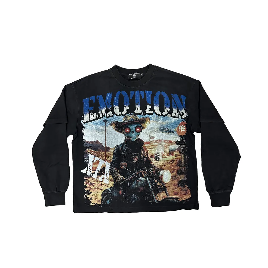 Black "Racer" Long Sleeve