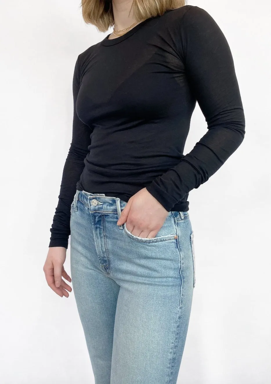 Bold L/S Crew - Black