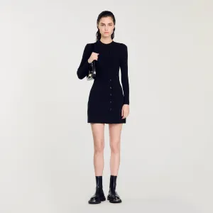 Bonheur Knit Mini Dress Black