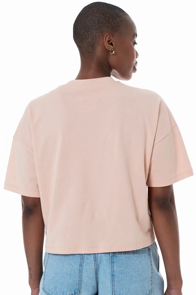 Boxy Branded T-Shirt _ 152282 _ Stone