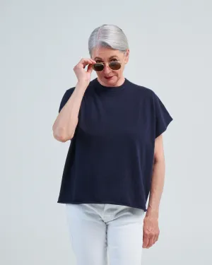 boxy cap sleeve crew