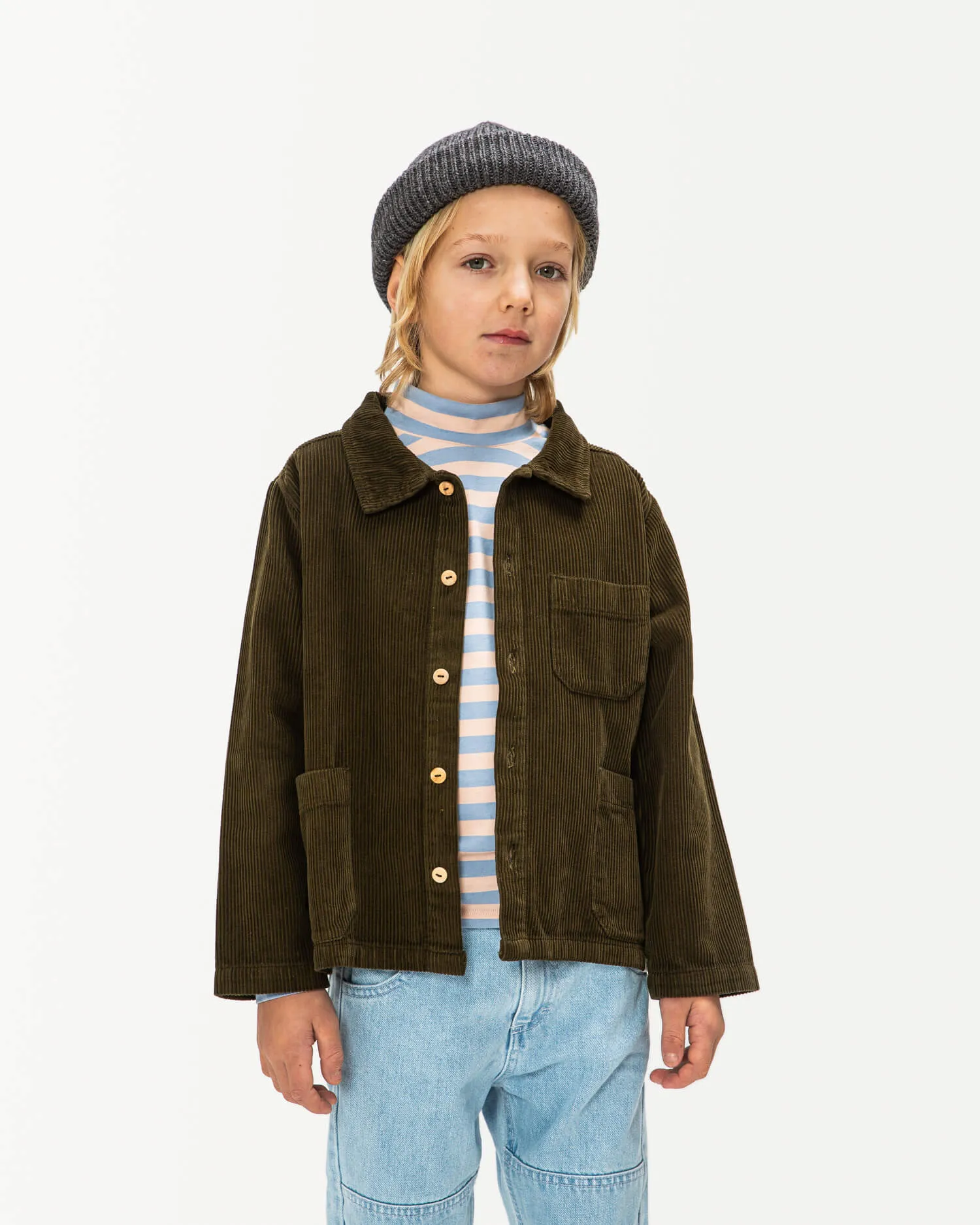 Boxy Corduroy Jacket moss