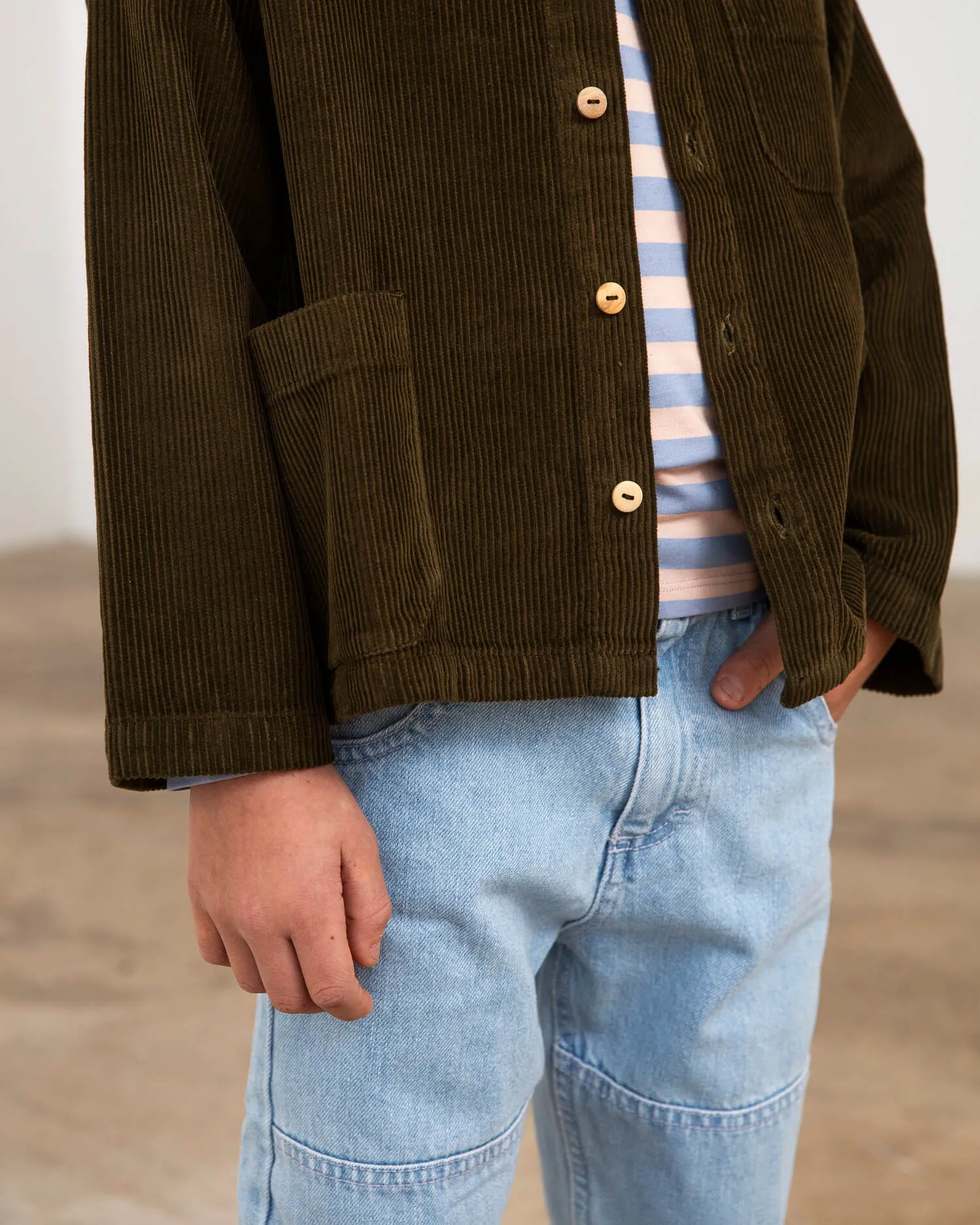Boxy Corduroy Jacket moss