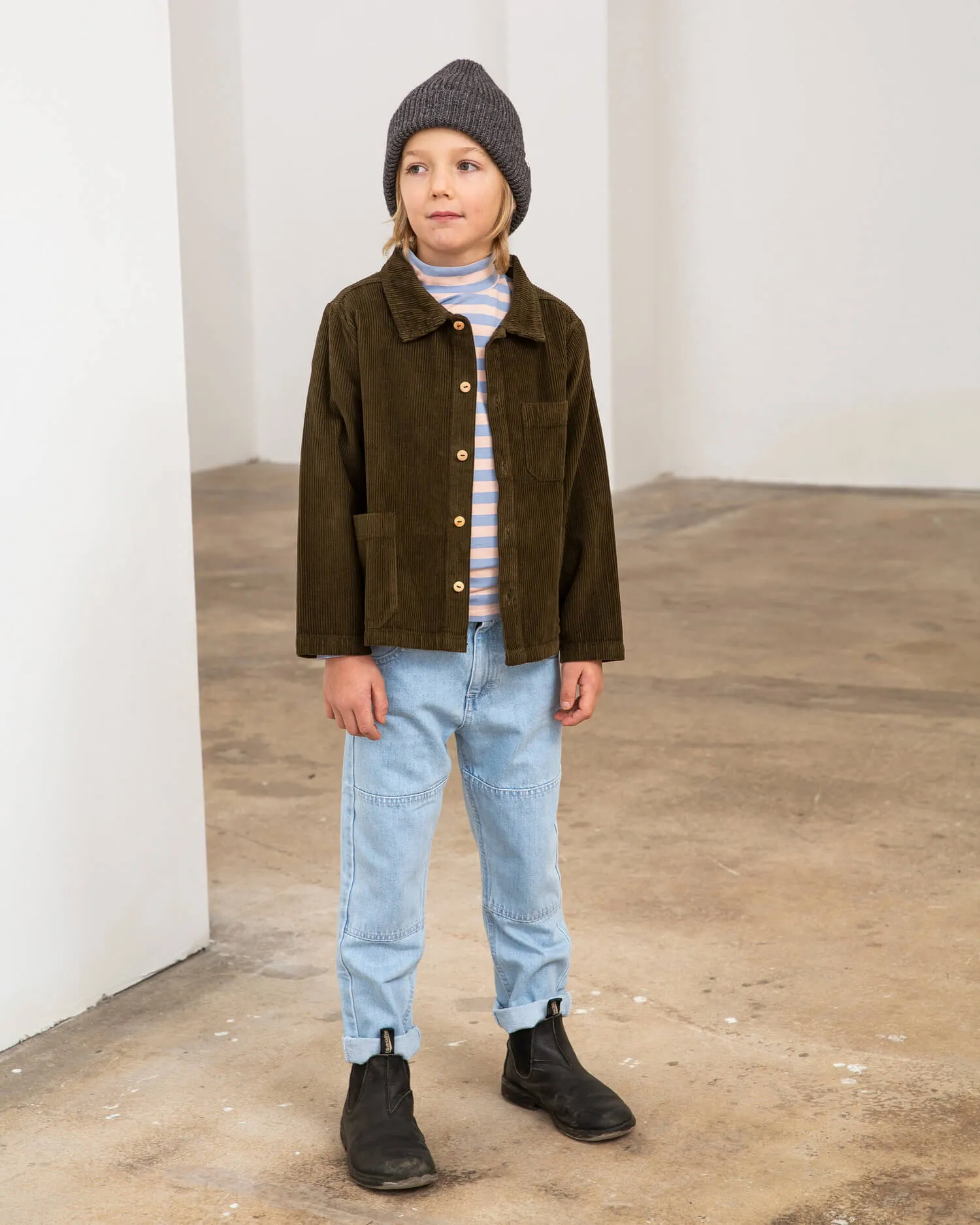 Boxy Corduroy Jacket moss