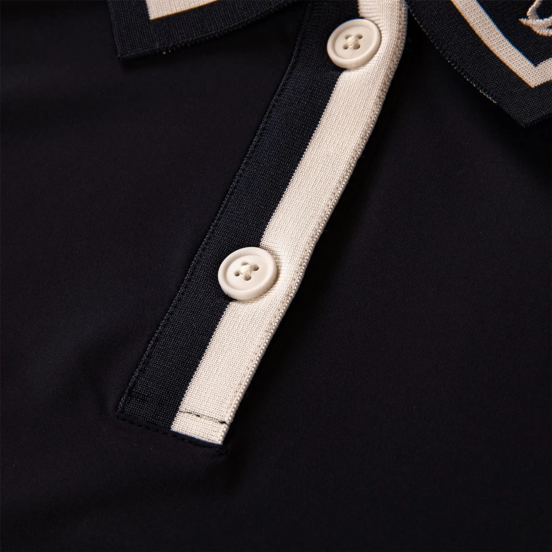 Boxy Polo Navy/White
