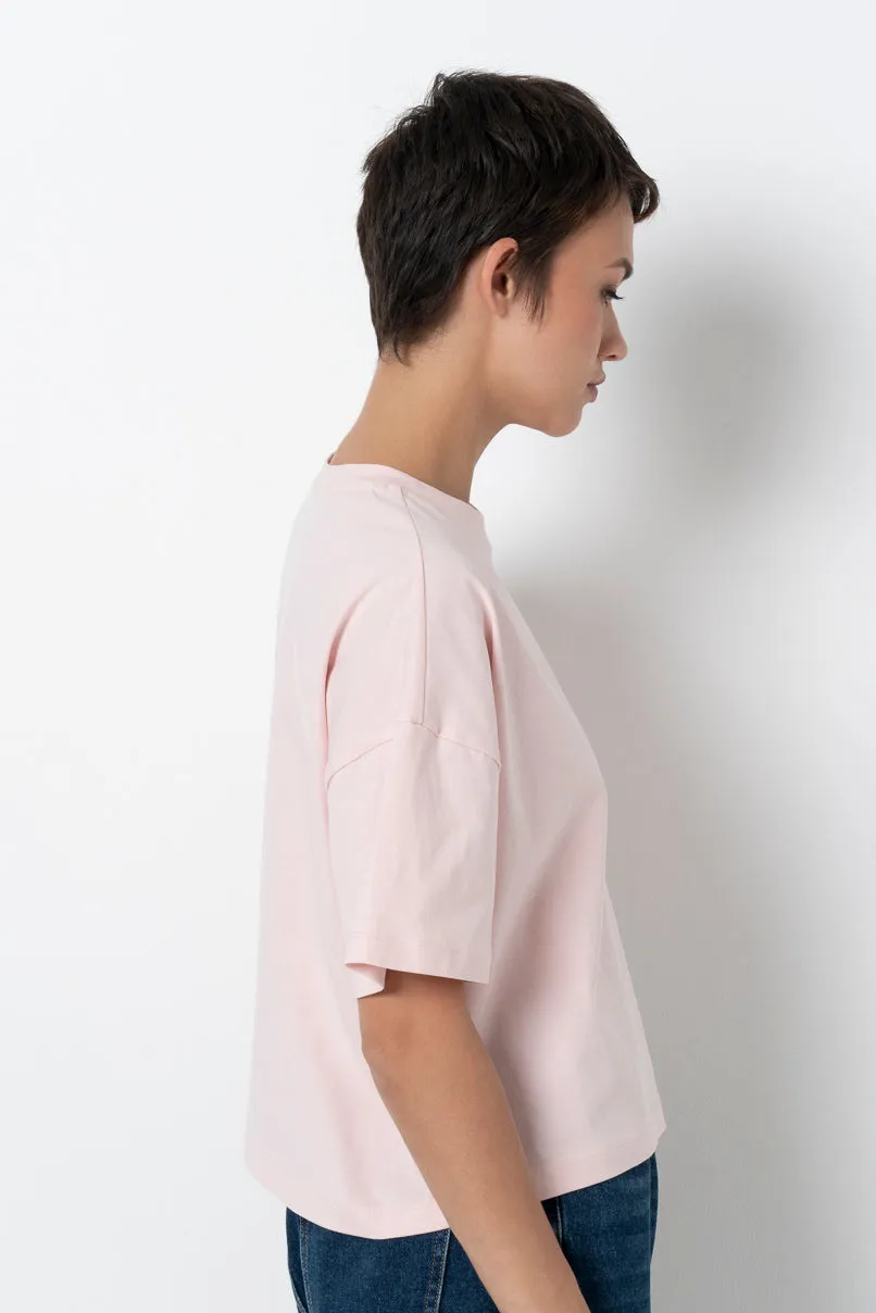 Boxy T-Shirt _ 157808 _ Pink
