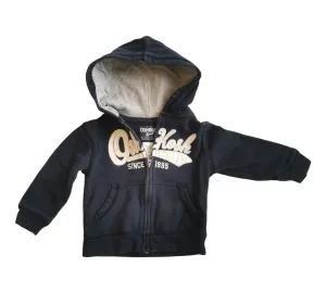 BOY SIZE 3 YEARS - OSHKOSH, Navy Blue Zippered Hoodie VGUC B29