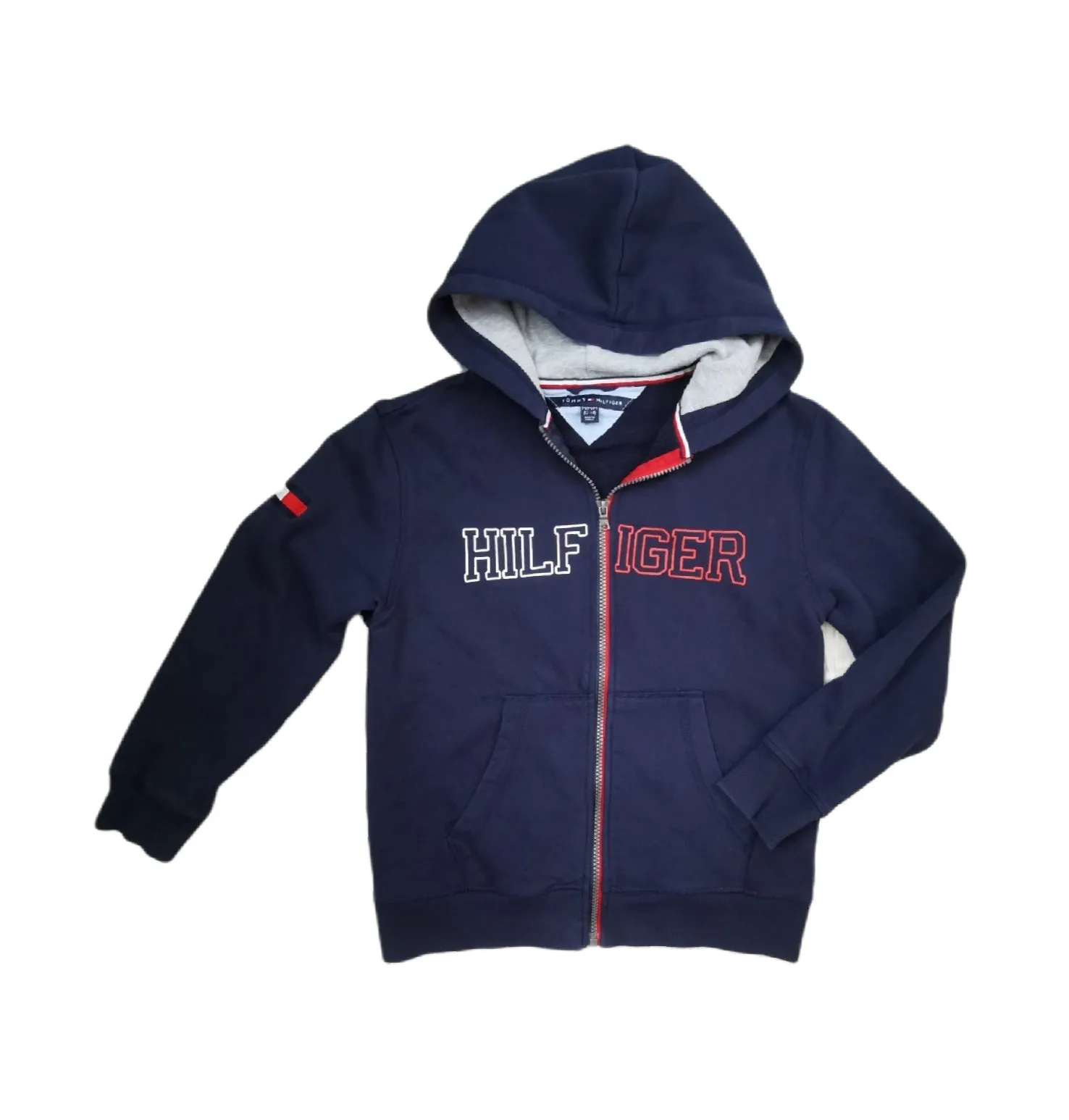 BOY SIZE MEDIUM (12/14 YEARS) TOMMY HILFIGER, Soft Zippered Hoodie EUC B33
