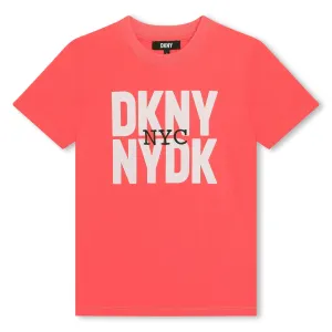 Boys Orange Logo Front T-Shirt