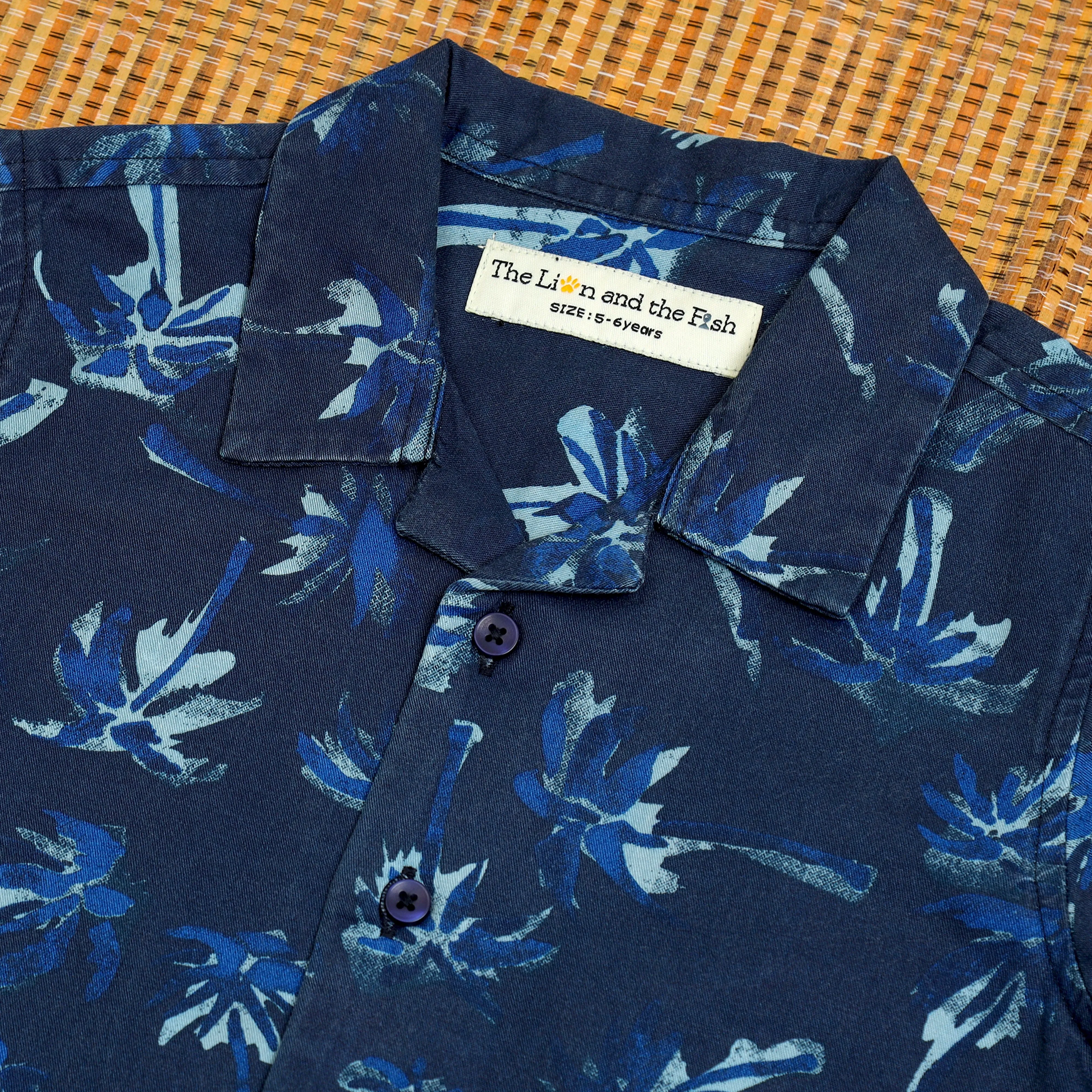 Boys Printed Shirt Solidate Blue