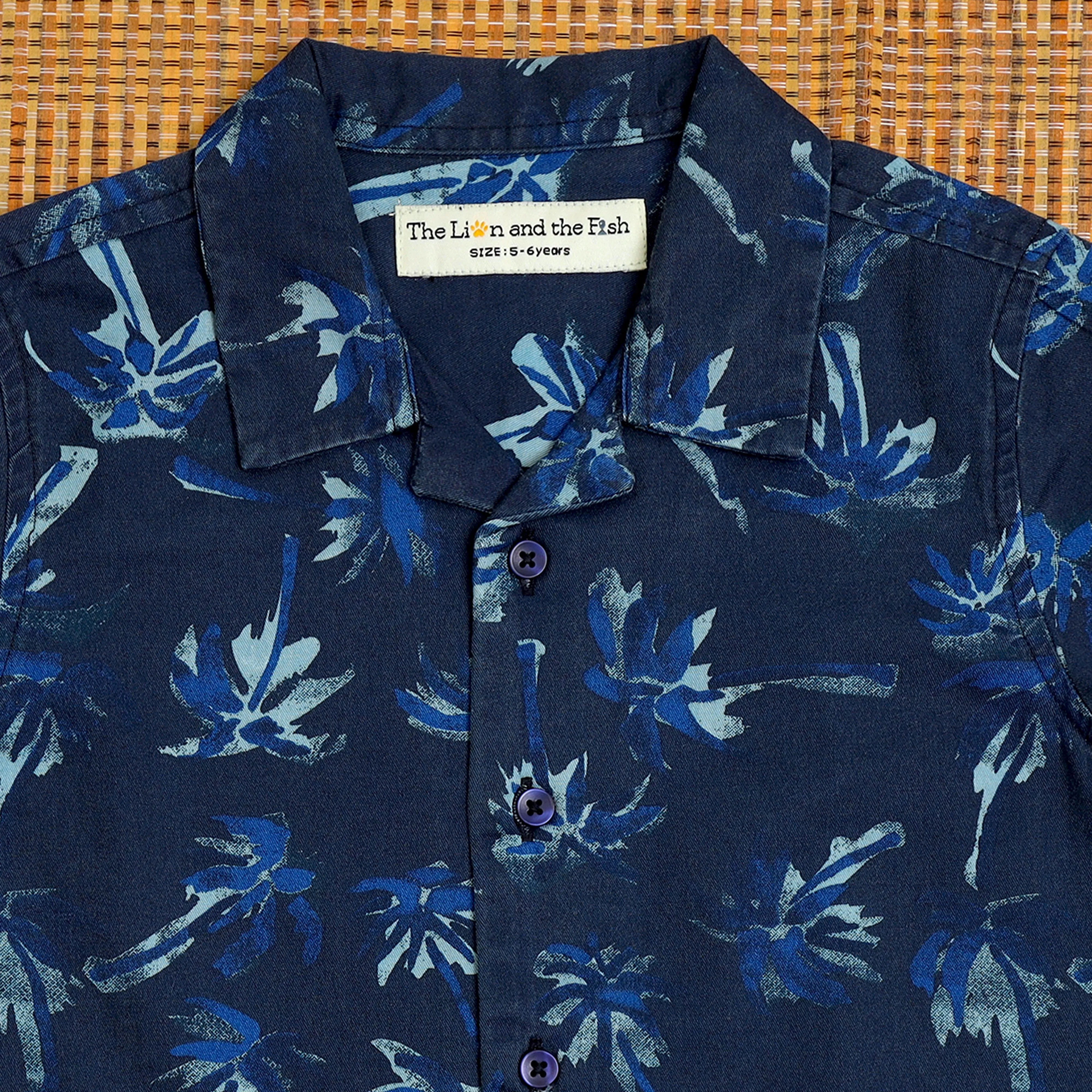 Boys Printed Shirt Solidate Blue