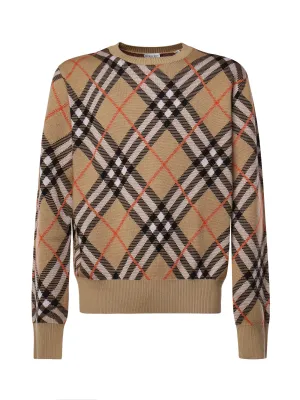 Burberry vintage check ull stickad tröja