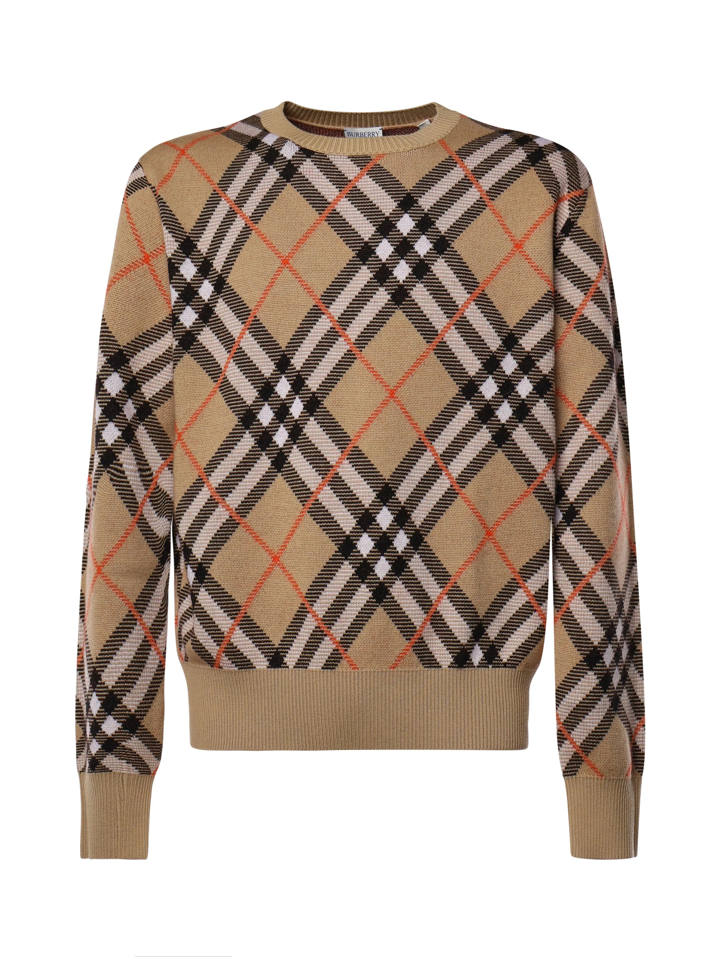 Burberry vintage check ull stickad tröja