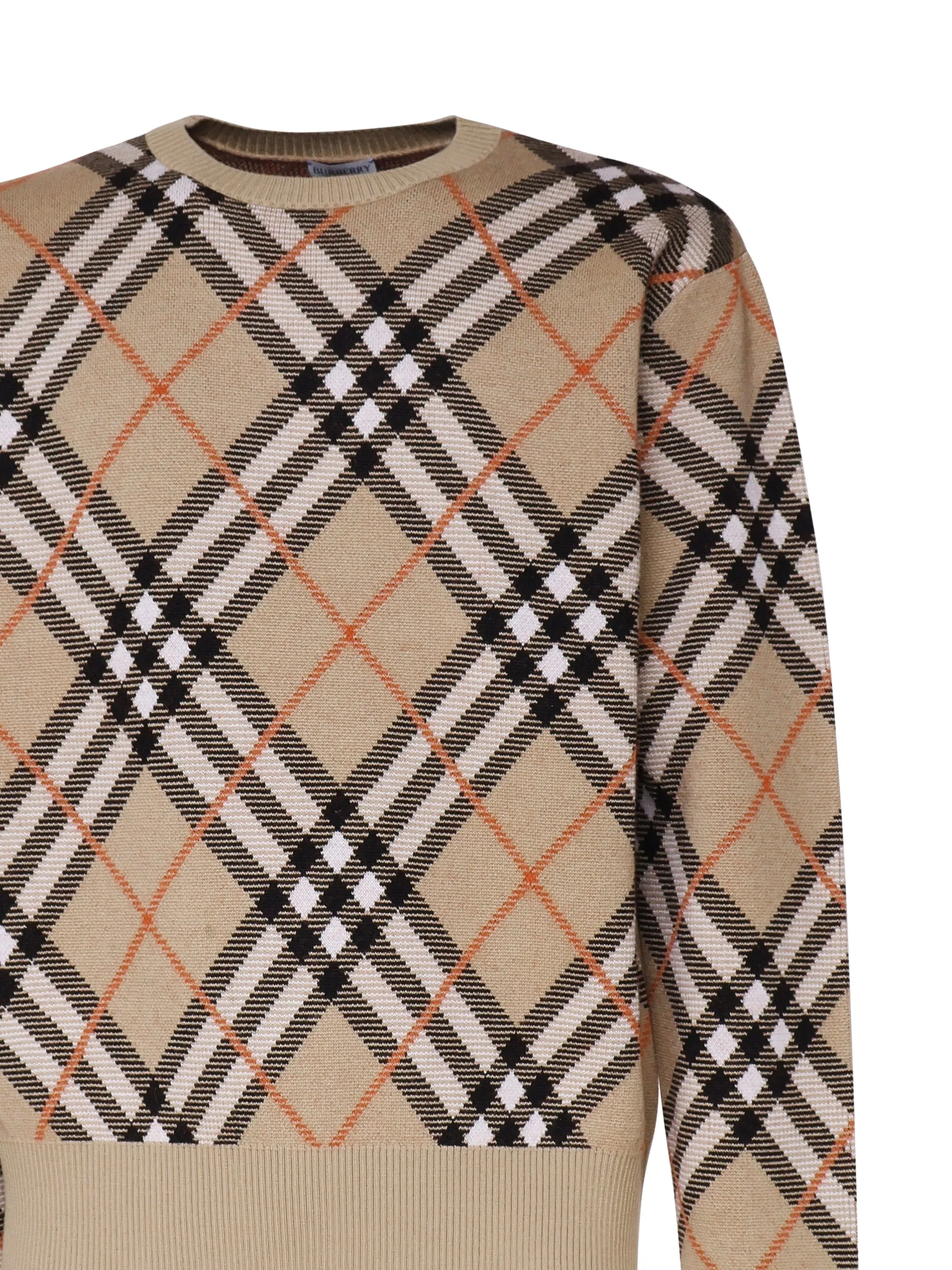 Burberry vintage check ull stickad tröja