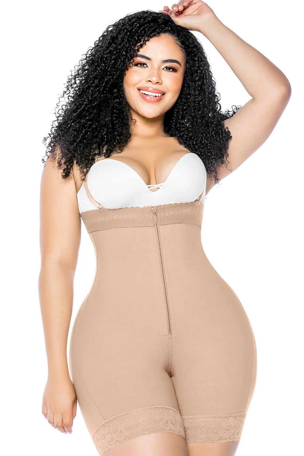 Butt Lifter Belly Control Panties Crotch With Zipper Lace Shapewear