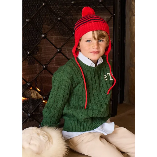 Cableknit Pullover -- Hunter