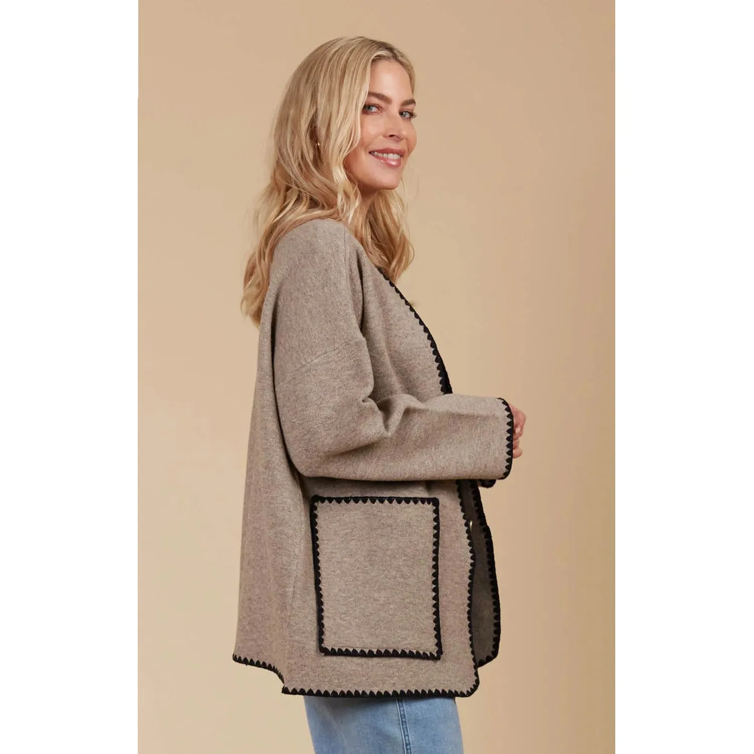 Cardigan Athena - Taupe