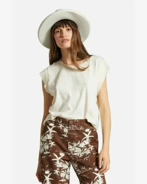 Carefree Organic Garment Dyed Boxy T-Shirt - White Smoke