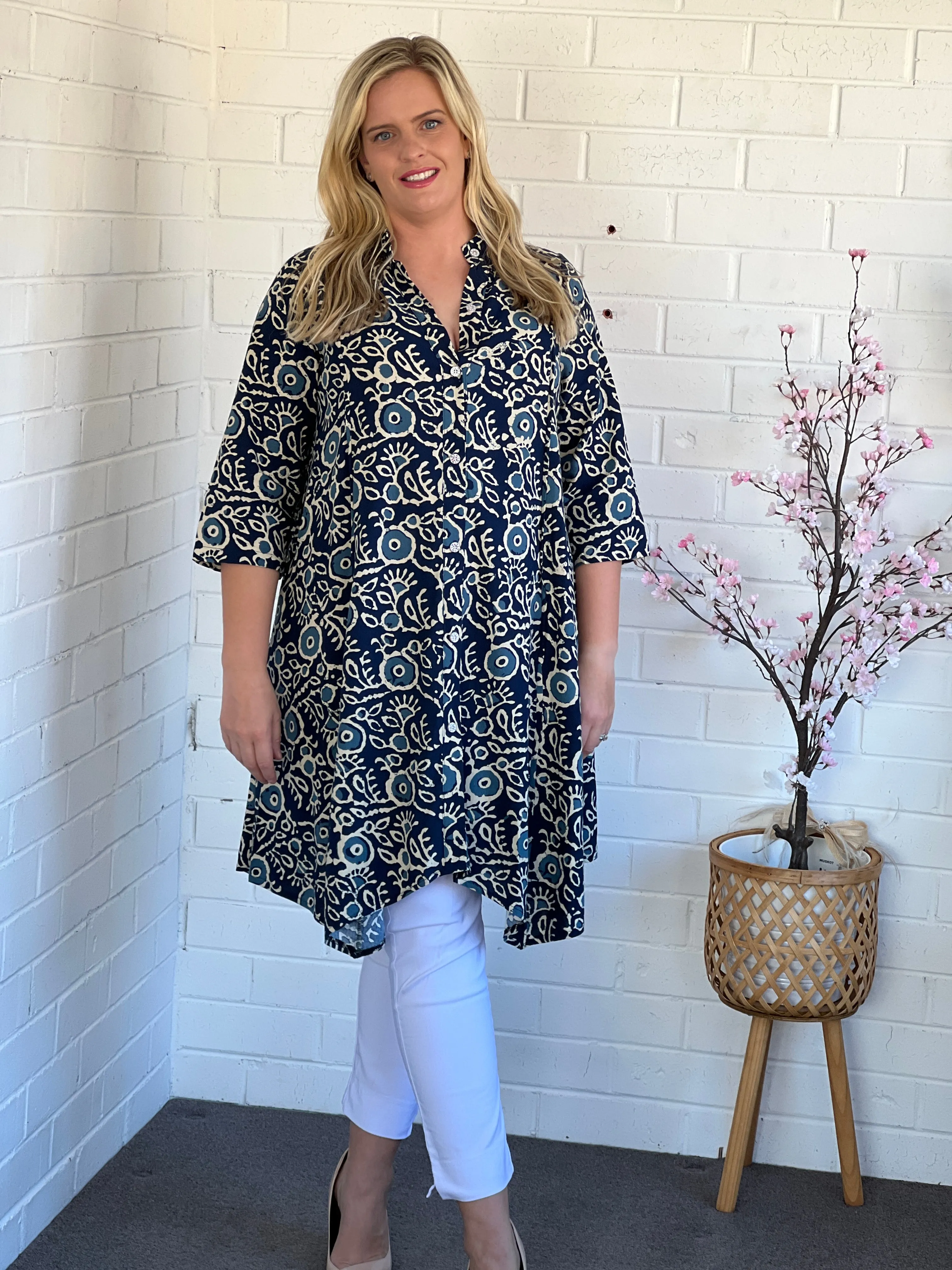 Carmen Mosaic Linen Shirt