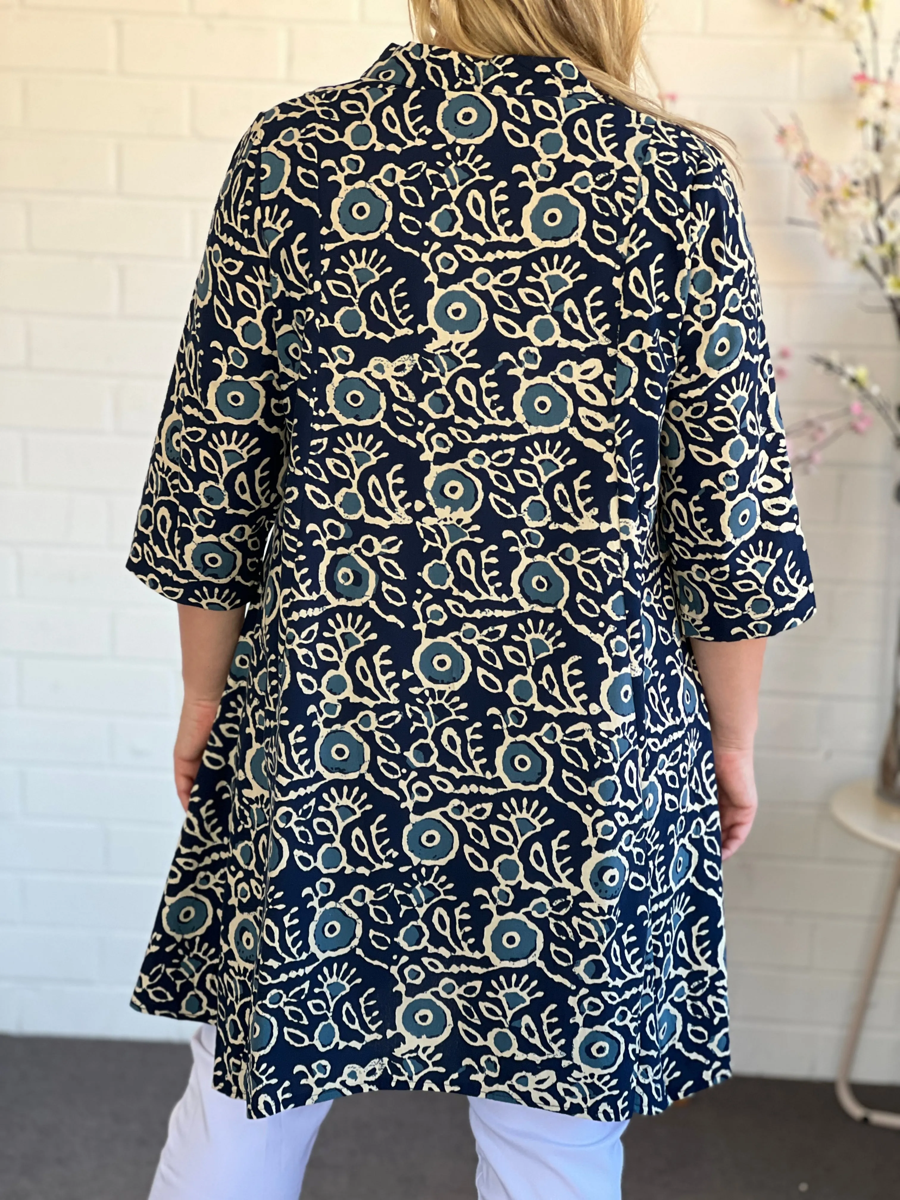 Carmen Mosaic Linen Shirt