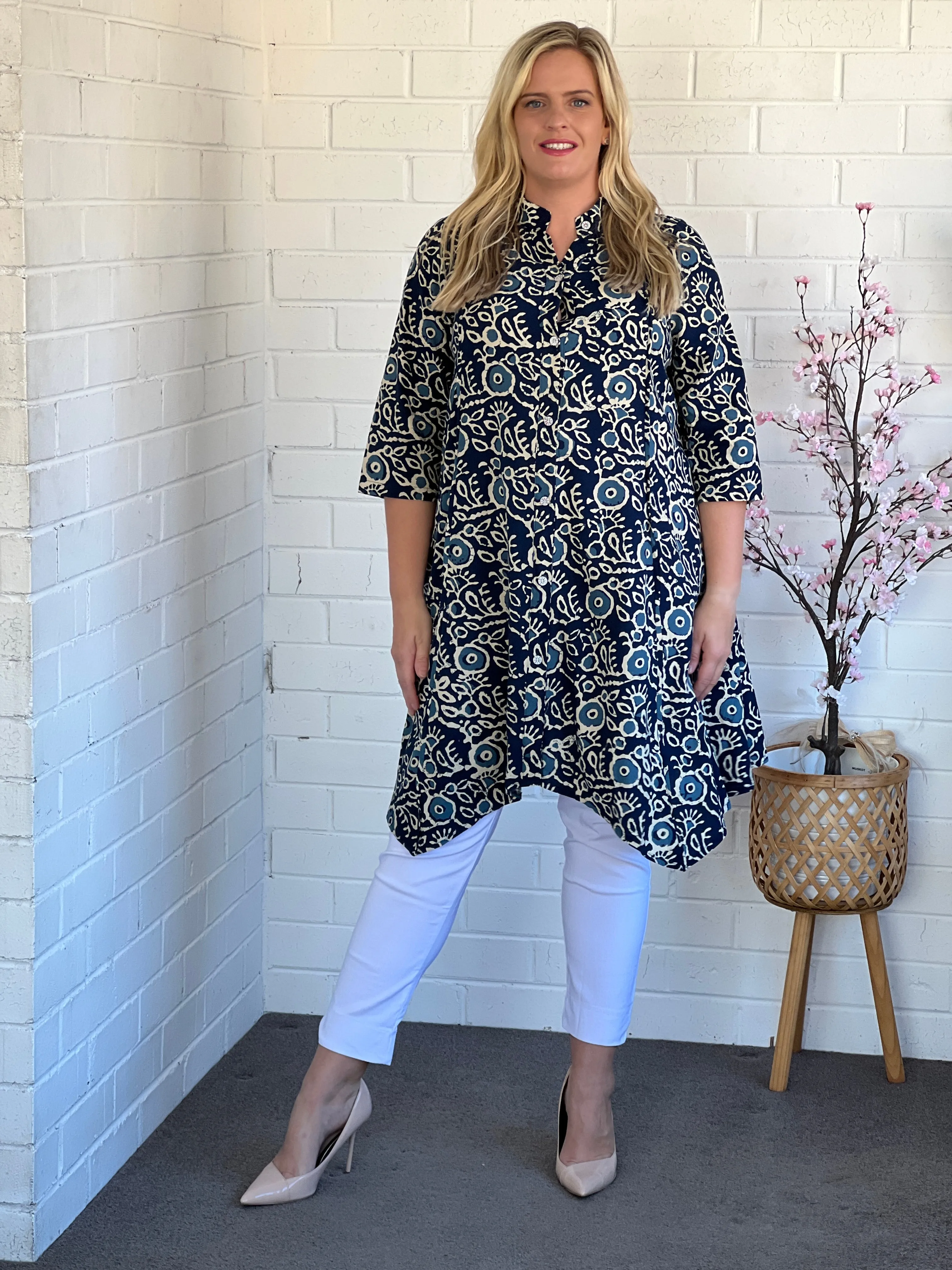 Carmen Mosaic Linen Shirt