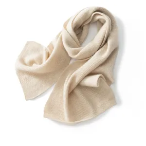 Cashmere Scarf For Couple Ribbed Knit Cashmere Neck Scarf Fall Winter