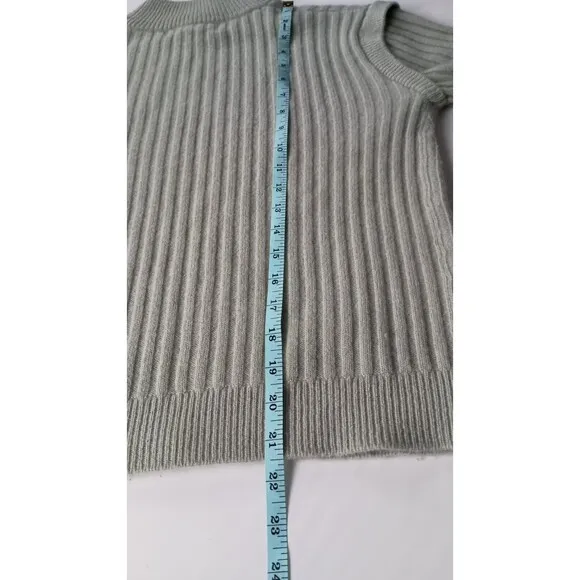 Catherine Malandrino Cashmere Ribbed Mock Neck Pullover Sweater Green Nordstrom