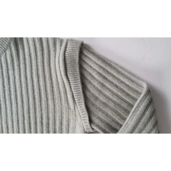 Catherine Malandrino Cashmere Ribbed Mock Neck Pullover Sweater Green Nordstrom