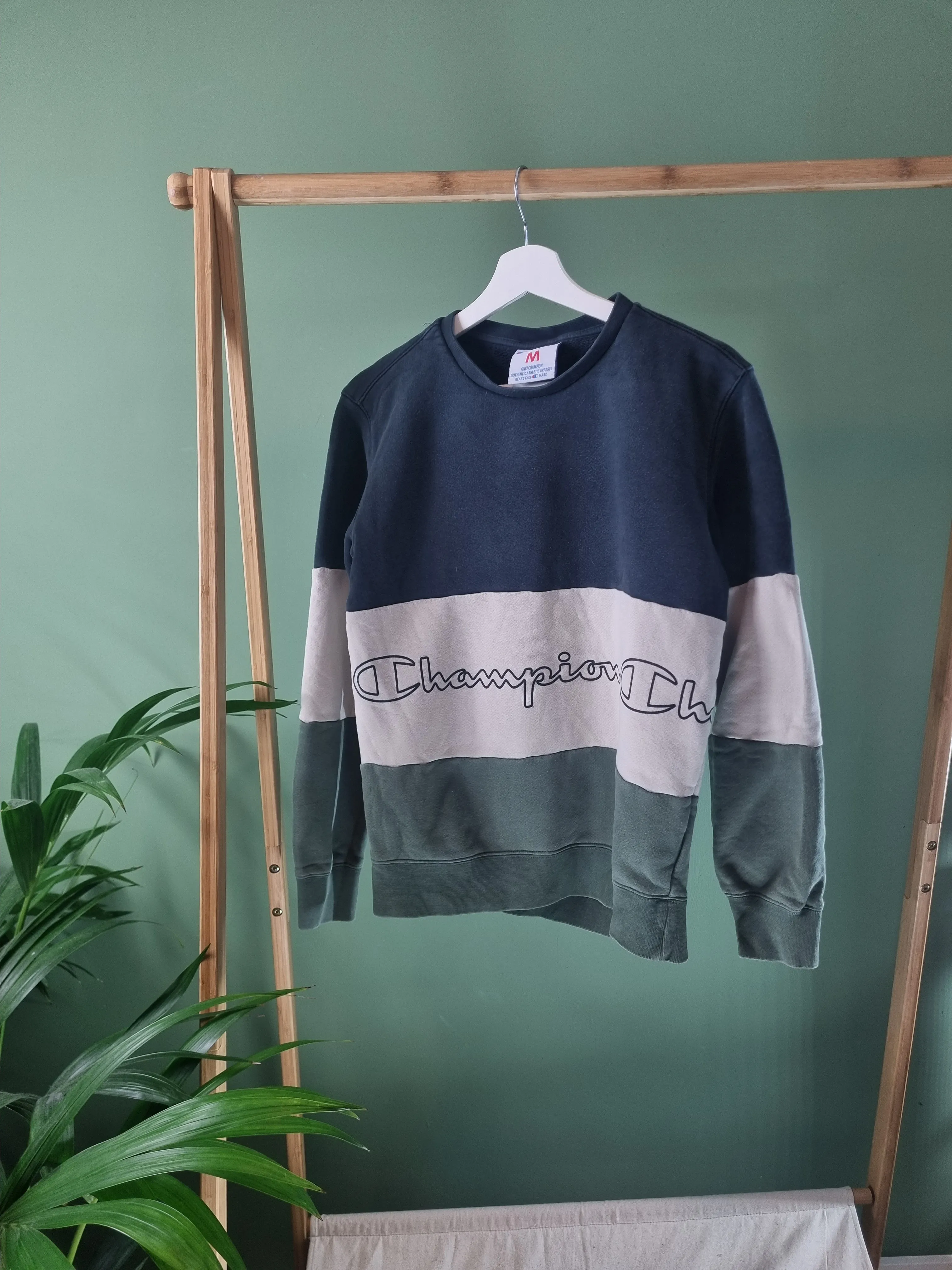 Champion color block sweater maat M