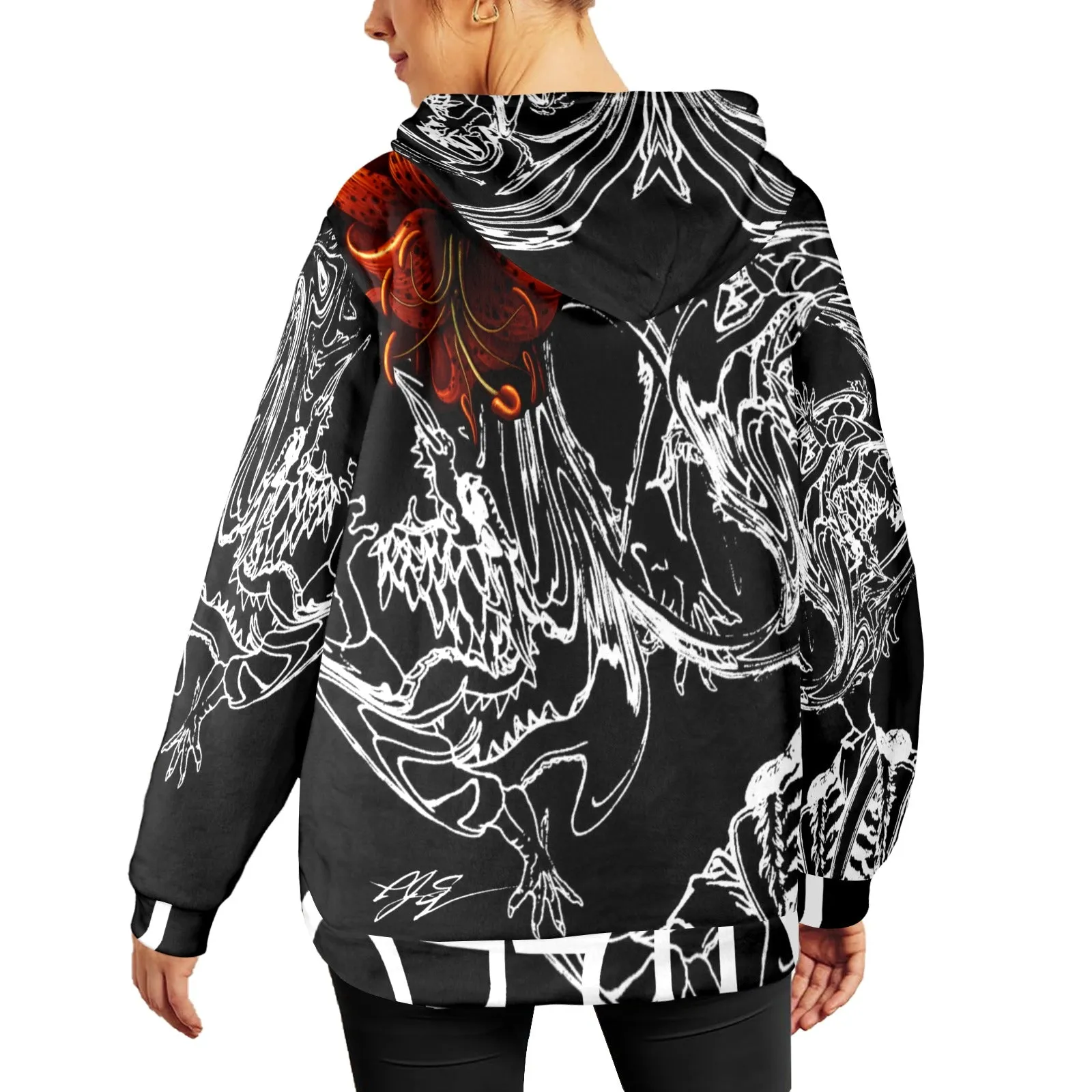 Chasing The Dragon Women's Flannel Hoodie v3