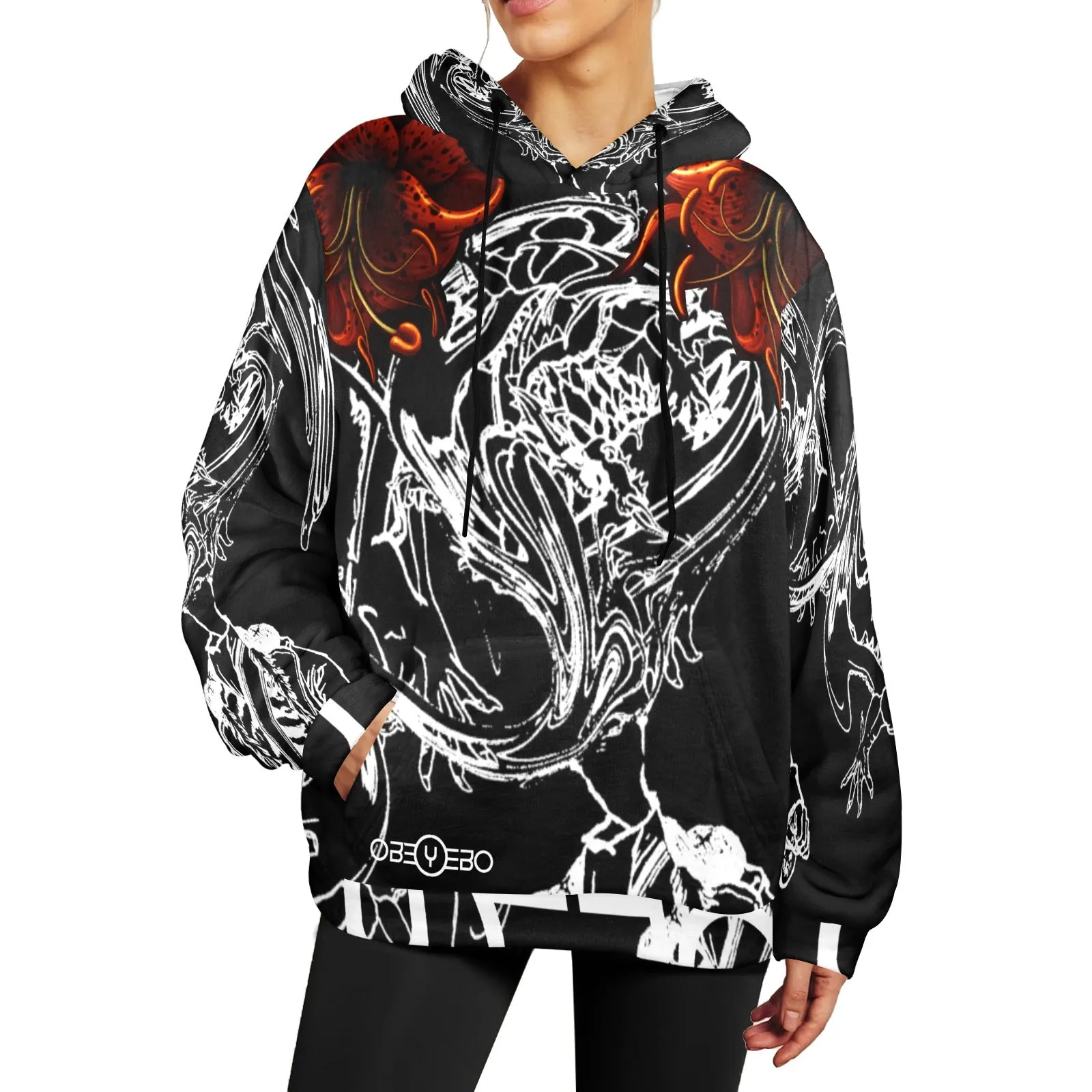 Chasing The Dragon Women's Flannel Hoodie v3