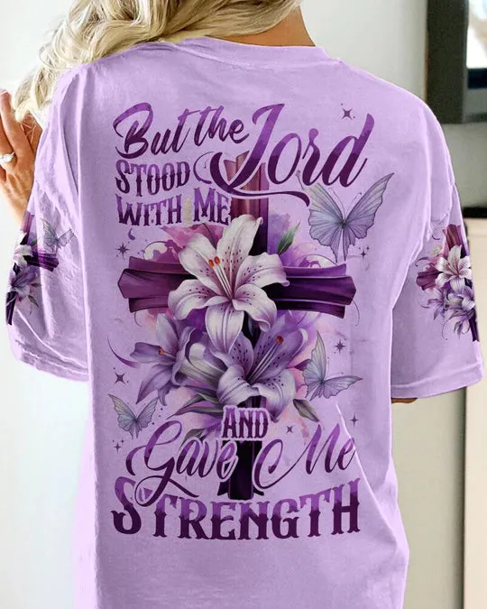 Christianartbag 3D T-Shirt For Women, But the Lord Stood With Me And Gave Me Strength, Christian Shirt, Faithful Fashion, 3D Printed Shirts for Christian Women, CAB3DS01240823.