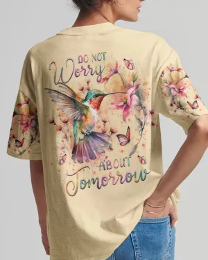 Christianartbag 3D T-Shirt For Women, Do Not Worry About Tomorrow, Christian Shirt, Faithful Fashion, 3D Printed Shirts for Christian Women